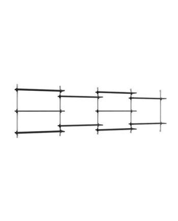 Moebe Wall Shelving Ws 85   Sort Rustfri Stål