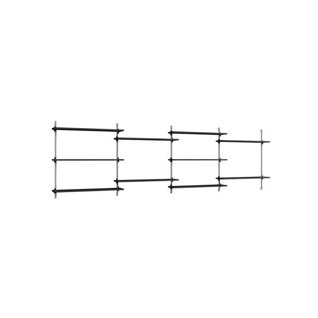 Moebe Wall Shelving Ws 85 Sort Rustfri Stål
