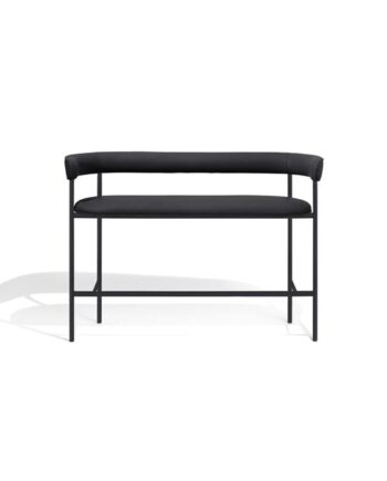 Møbel Copenhagen Font Bar Sofa 65 Cm Dunes Anthrazite Læder Sort Stel