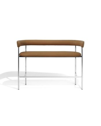 Møbel Copenhagen Font Bar Sofa 65 Cm Dunes Cognac Poleret Stål Stel