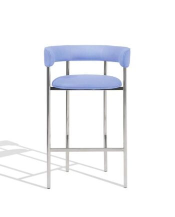 Møbel Copenhagen Font Barstol Med Armlæn 75 Cm Divina 676 Poleret Stål Stel