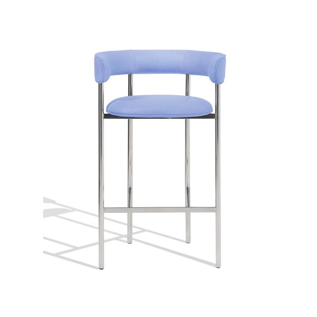 Møbel Copenhagen Font Barstol Med Armlæn 65 Cm Divina 676 Poleret Stål Stel