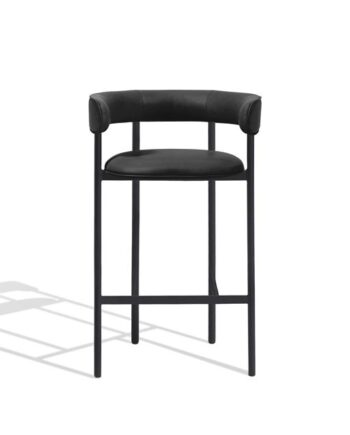 Møbel Copenhagen Font Barstol Med Armlæn 75 Cm Dunes Anthrazite Sort Stel