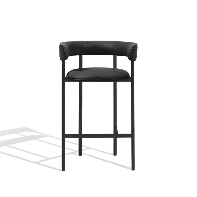 Møbel Copenhagen Font Barstol Med Armlæn 75 Cm Dunes Anthrazite Sort Stel