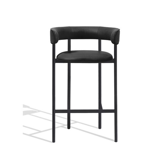 Møbel Copenhagen Font Barstol Med Armlæn 65 Cm Dunes Anthrazite Sort Stel