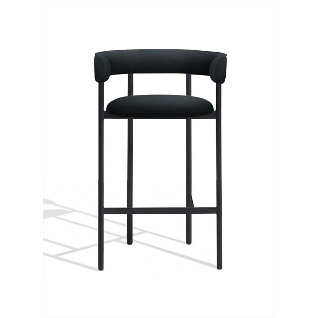 Møbel Copenhagen Font Barstol Med Armlæn 65 Cm Remix 196 Sort Stel