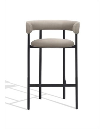 Møbel Copenhagen Font Barstol Med Armlæn 65 Cm Trio 0205 Sort Stel