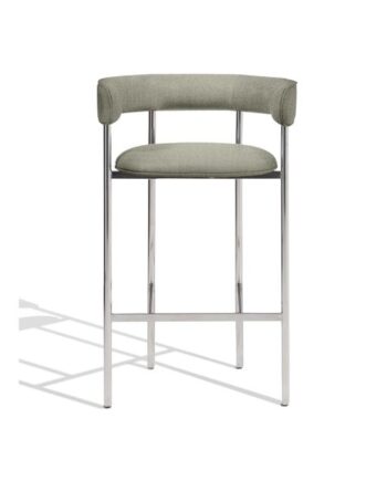 Møbel Copenhagen Font Barstol Med Armlæn 75 Cm Vidar 222 Poleret Stål Stel