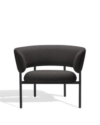 Møbel Copenhagen Font Lænestol Med Armlæn Boucle Zero 0010 Sort Stel