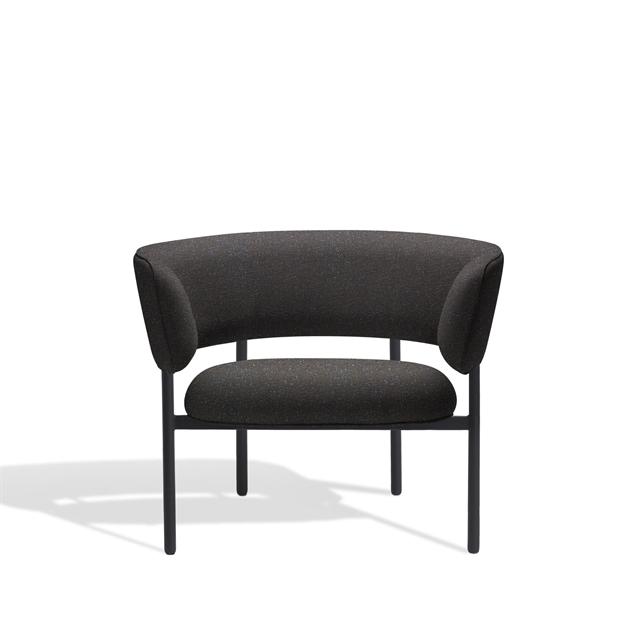 Møbel Copenhagen Font Lænestol Med Armlæn Boucle Zero 0010 Sort Stel