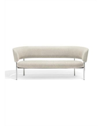 Møbel Copenhagen Font Sofa Beige Boucle Elle 0200 Poleret Stål Stel