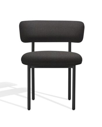 Møbel Copenhagen Font Spisebordsstol Boucle Zero 0010 Sort Stel
