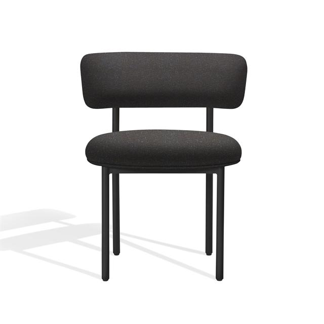 Møbel Copenhagen Font Spisebordsstol Boucle Zero 0010 Sort Stel