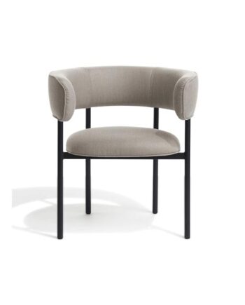 Møbel Copenhagen Font Spisebordsstol Med Armlæn Trio 0205 Sort Stel
