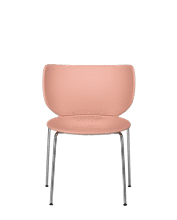 Moooi Hana Spisebordsstol Upolstret Sæt Af   Dusty Pink Krom Stabelbar