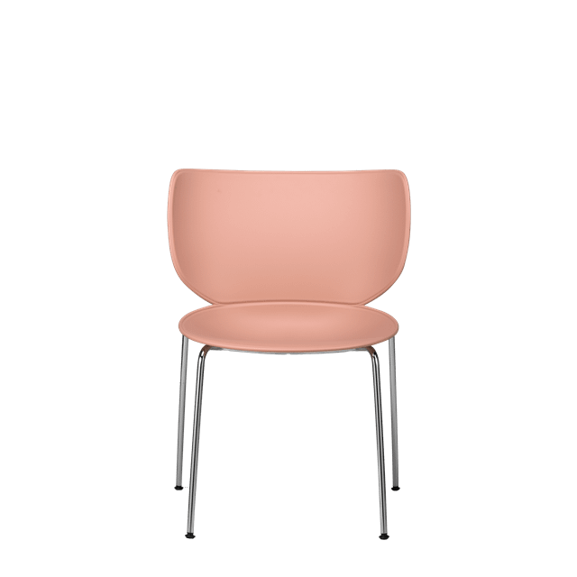 Moooi Hana Spisebordsstol Upolstret Sæt Af Dusty Pink Krom Stabelbar
