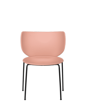 Moooi Hana Spisebordsstol Upolstret Sæt Af   Dusty Pink Sort Stabelbar