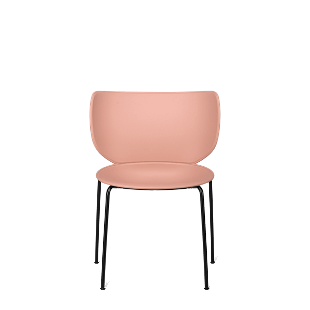 Moooi Hana Spisebordsstol Upolstret Sæt Af Dusty Pink Sort Stabelbar
