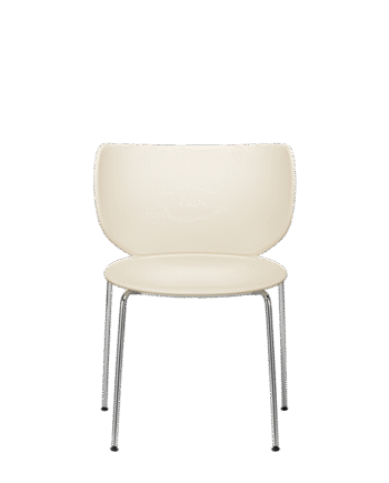 Moooi Hana Spisebordsstol Upolstret Sæt Af   Oyster White Krom Stabelbar
