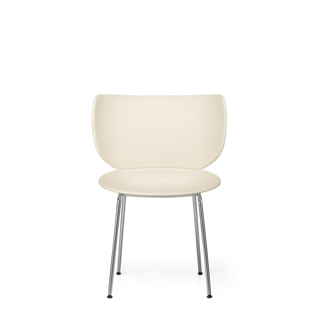 Moooi Hana Spisebordsstol Upolstret Sæt Af Oyster White Krom