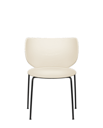 Moooi Hana Spisebordsstol Upolstret Sæt Af   Oyster White Sort Stabelbar