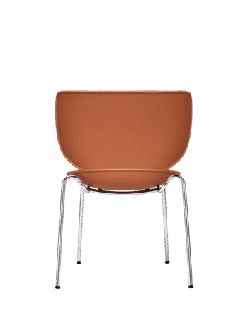 Moooi Hana Spisebordsstol Upolstret Sæt Af   Terracotta Krom Stabelbar
