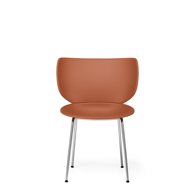 Moooi Hana Spisebordsstol Upolstret Sæt Af Terracotta Krom