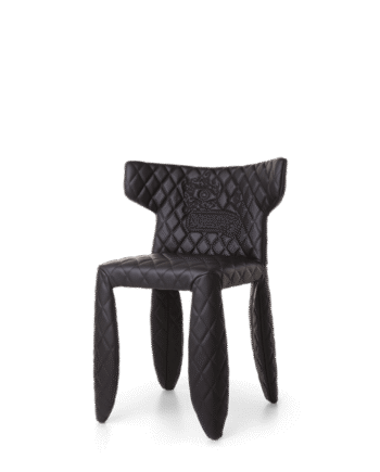 Moooi Monster Original Sort Spisebordsstol Med Armlæn Og Broderi