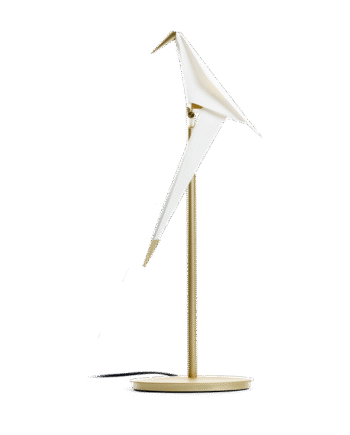 Moooi Perch Light Bordlampe Messing Hvid