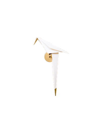 Moooi Perch Light Væglampe Indbygget Messing Hvid Lille