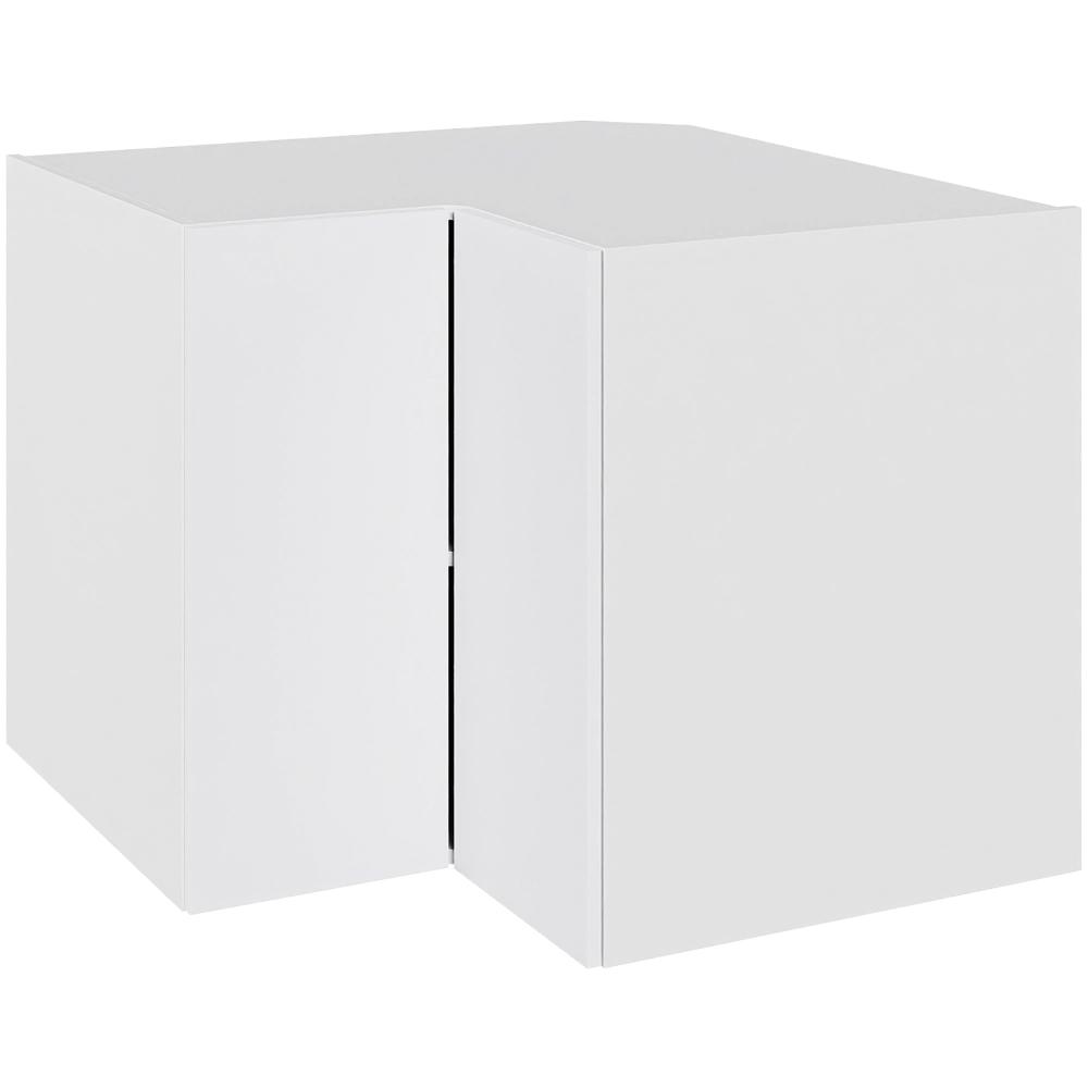 Multi-living Køkken Hjørneskab Hvid Front Knæklåge : 70 Cm : 60 Cm Låge Hylder Bredde: 90 Cm