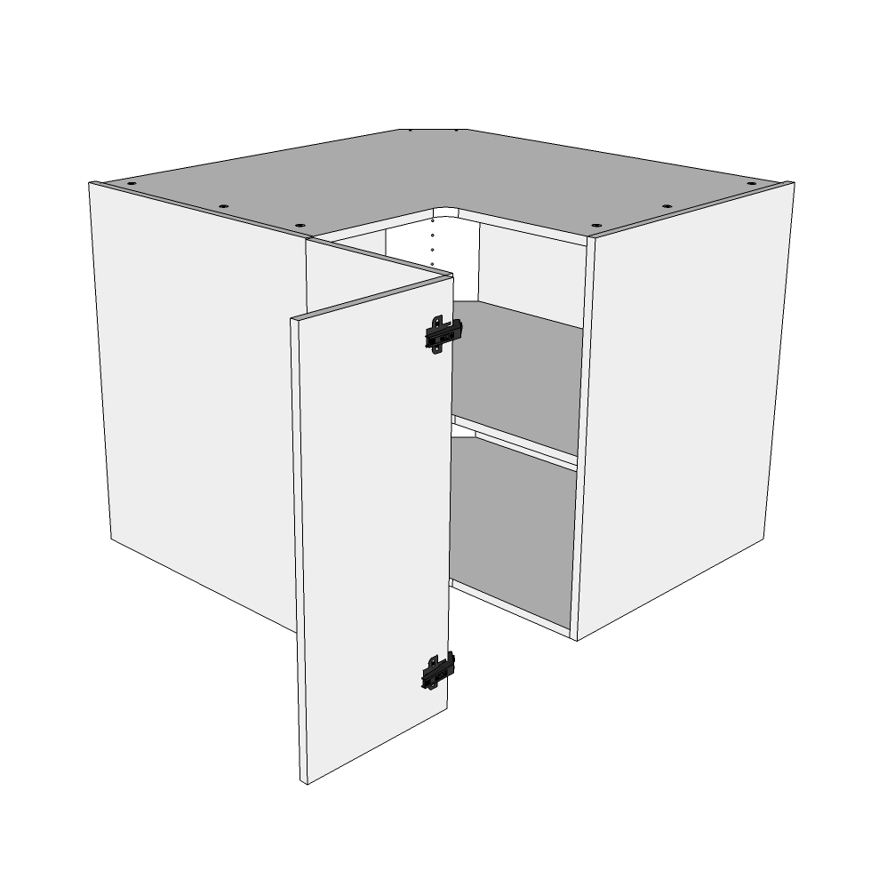 Multi-living Køkken Hjørneskab Wien Knæklåge : 70 Cm : 60 Cm Låge Hylder Bredde: 90 Cm