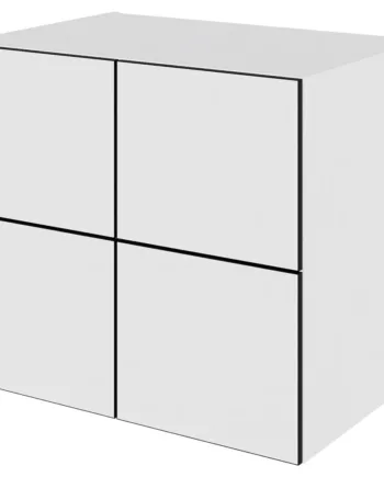 Multi-living Køkken Hyldeskab   White Black Line  : 70   Cm  : 60   Cm Inkluderet Løs Hylde   Skuffe Look Bredde: 80 Cm