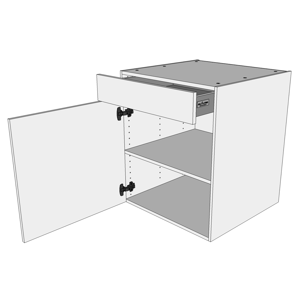Multi-living Køkken Hyldeskab Wien : 70 Cm : 60 Cm Låge Skuffe Fuldudtræk Softluk Bredde: 40 Cm