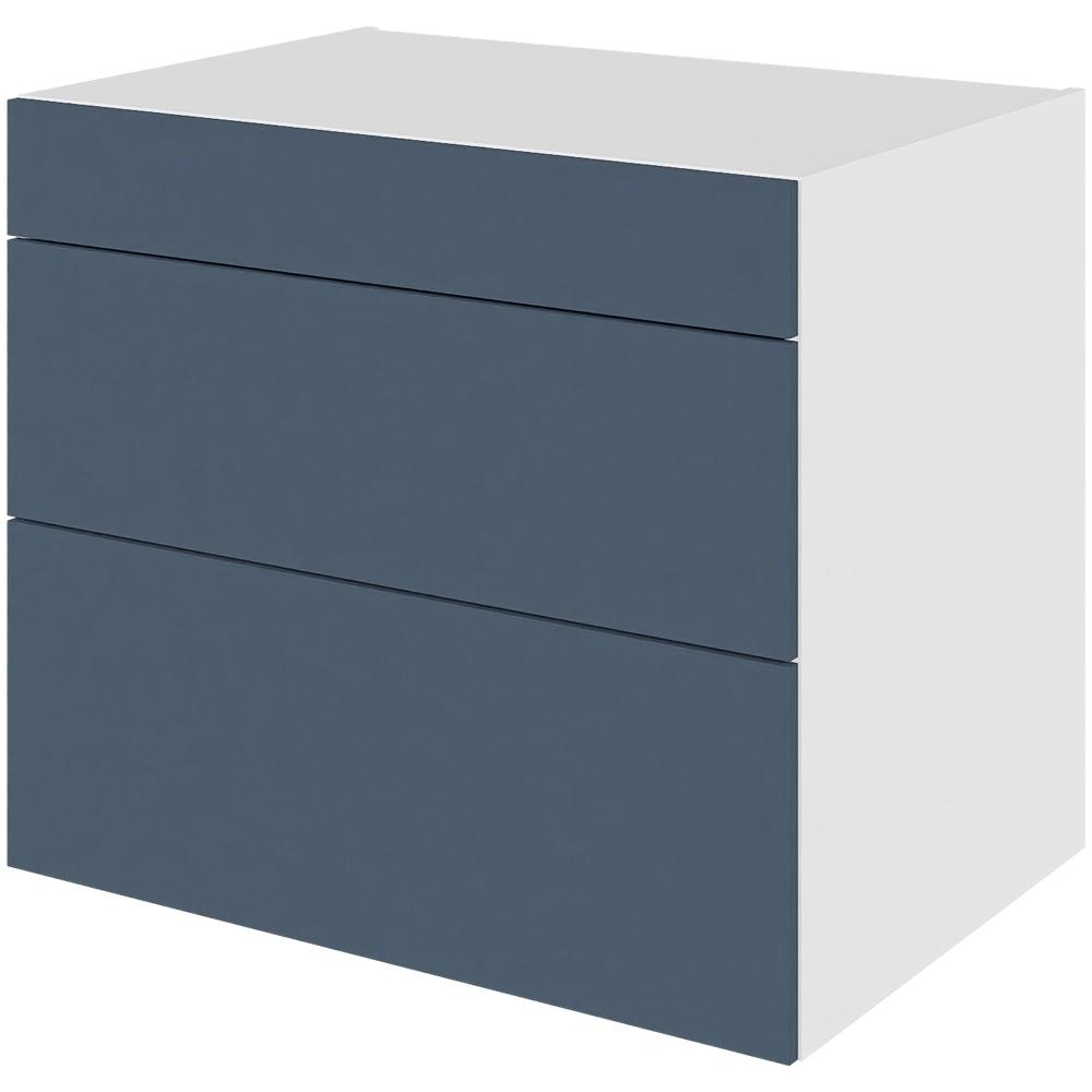 Multi-living Køkken Skuffeskab Cibo Blue : 70 Cm : 60 Cm Skuffer Deludtræk Softluk Bredde: 80 Cm