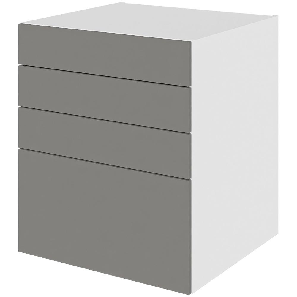Multi-living Køkken Skuffeskab Cibo Grigio : 70 Cm : 60 Cm Skuffer Deludtræk Softluk Bredde: 60 Cm