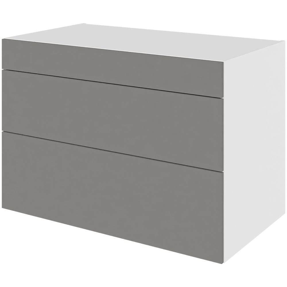 Multi-living Køkken Skuffeskab Cibo Grigio : 70 Cm : 60 Cm Skuffer Fuldtudtræk Softluk Bredde: 100 Cm