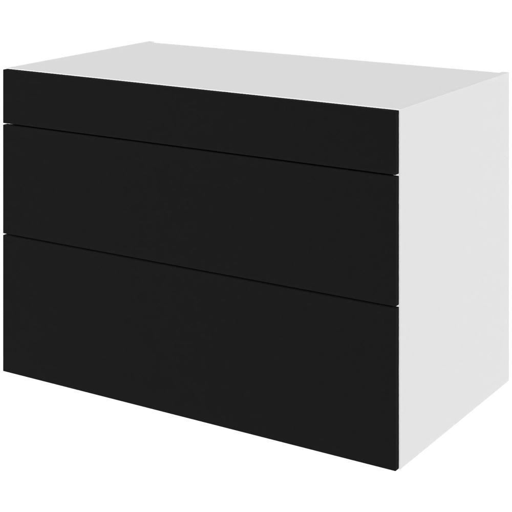 Multi-living Køkken Skuffeskab Cibo Nero : 70 Cm : 60 Cm Skuffer Fuldtudtræk Softluk Bredde: 100 Cm