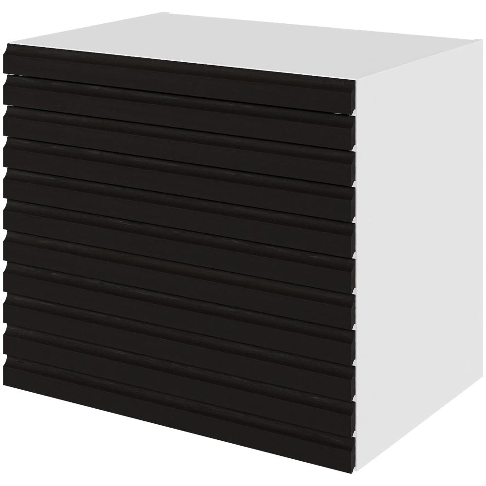 Multi-living Køkken Skuffeskab -line Sort Eg : 70 Cm : 60 Cm Skuffer Fuldtudtræk Softluk Bredde: 80 Cm