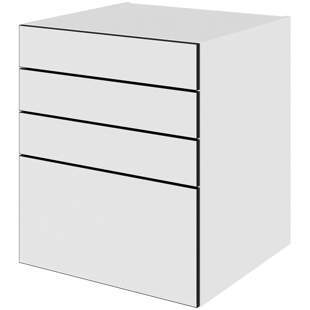 Multi-living Køkken Skuffeskab White Black Line : 70 Cm : 60 Cm Skuffer Deludtræk Softluk Bredde: 60 Cm