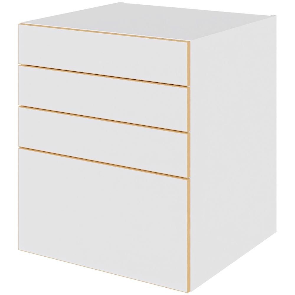 Multi-living Køkken Skuffeskab White Oak Line : 70 Cm : 60 Cm Skuffer Deludtræk Softluk Bredde: 60 Cm