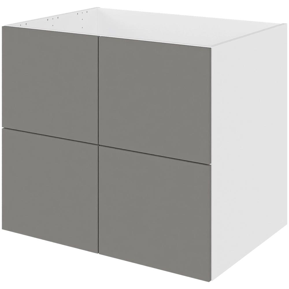 Multi-living Køkken Vaskeskab Cibo Grigio : 70 Cm : 60 Cm Inkluderet Affaldsstativ Skuffe Look Bredde: 80 Cm