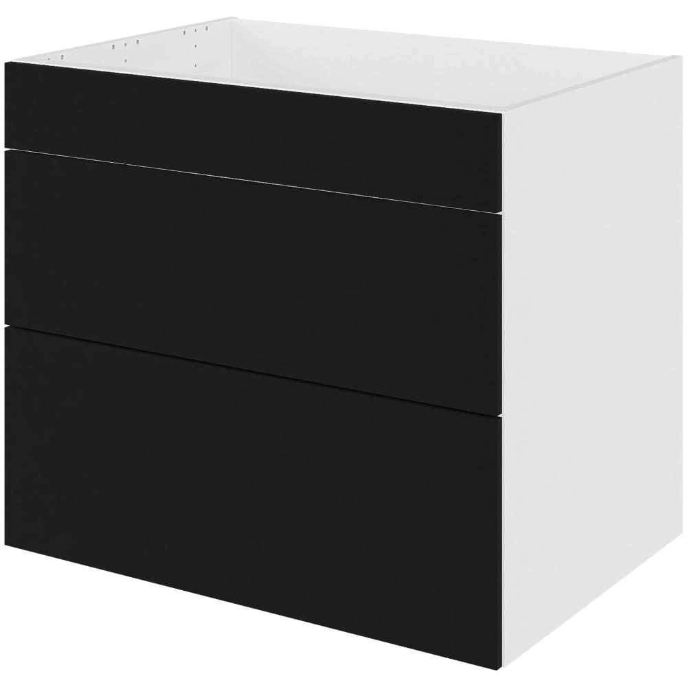 Multi-living Køkken Vaskeskab Cibo Nero : 70 Cm : 60 Cm Fuldudtræk Softluk Bredde: 80 Cm