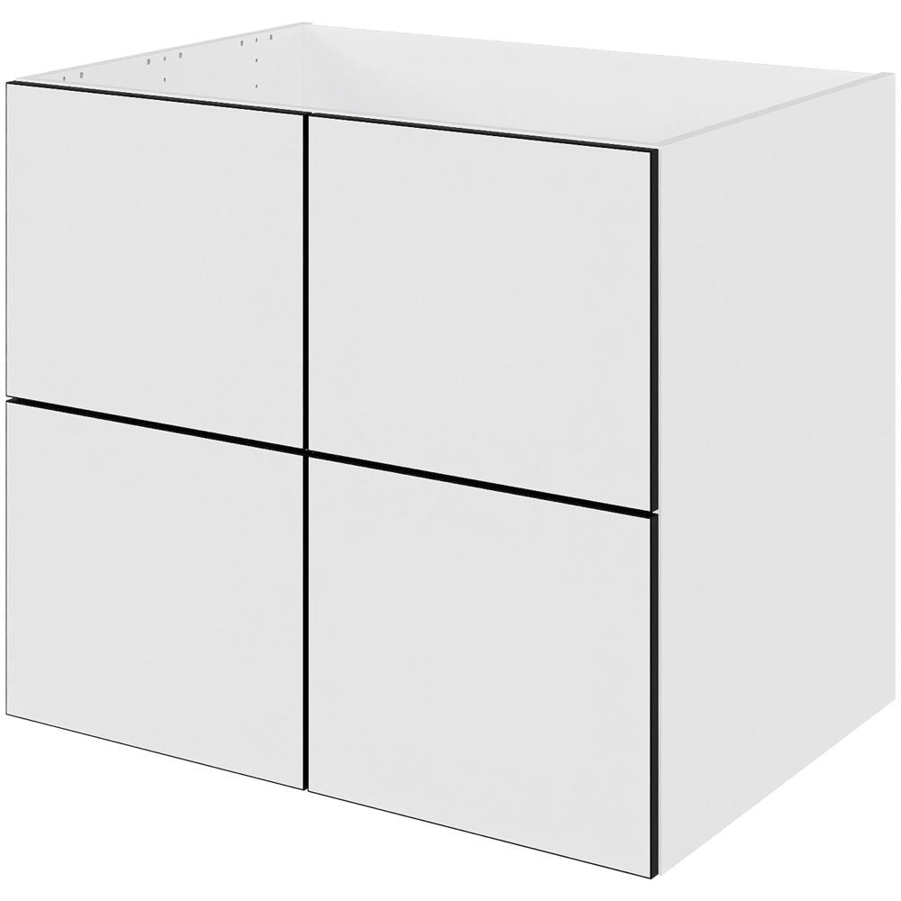 Multi-living Køkken Vaskeskab White Black Line : 70 Cm : 60 Cm Inkluderet Affaldsstativ Skuffe Look Bredde: 80 Cm