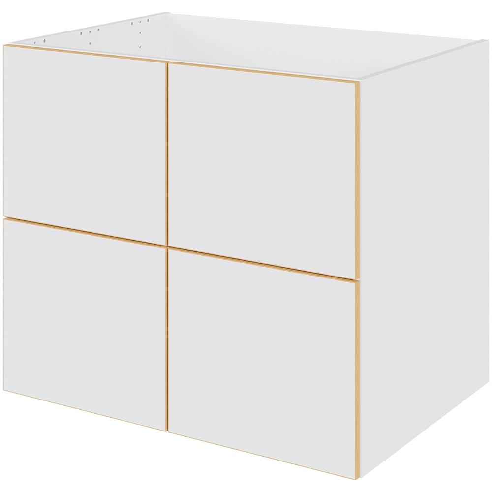 Multi-living Køkken Vaskeskab White Oak Line : 70 Cm : 60 Cm Inkluderet Affaldsstativ Skuffe Look Bredde: 80 Cm