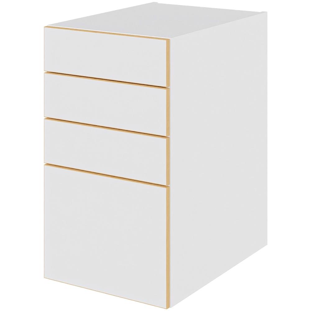 Multi-living Køkken Skuffeskab White Oak Line : 70 Cm : 60 Cm Skuffer Deludtræk Softluk Bredde: 40 Cm