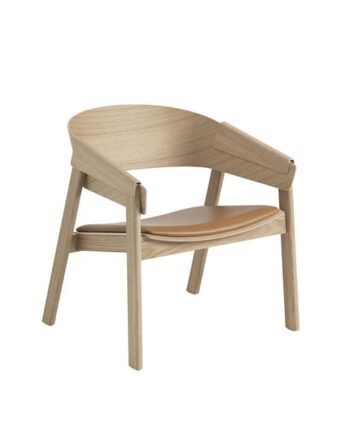Muuto Cover Lænestol Læder Polstret Cognac Eg