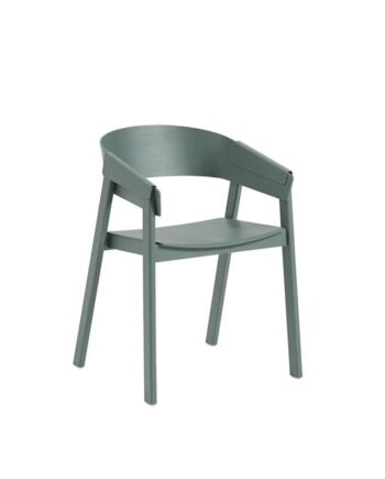 Muuto Cover Spisebordsstol Med Armlæn Grøn