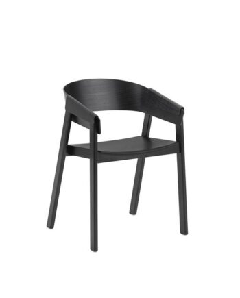 Muuto Cover Spisebordsstol Med Armlæn Sort