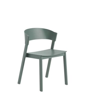 Muuto Cover Spisebordsstol Med Træ Base Grøn